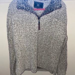 Gray true grit half zip